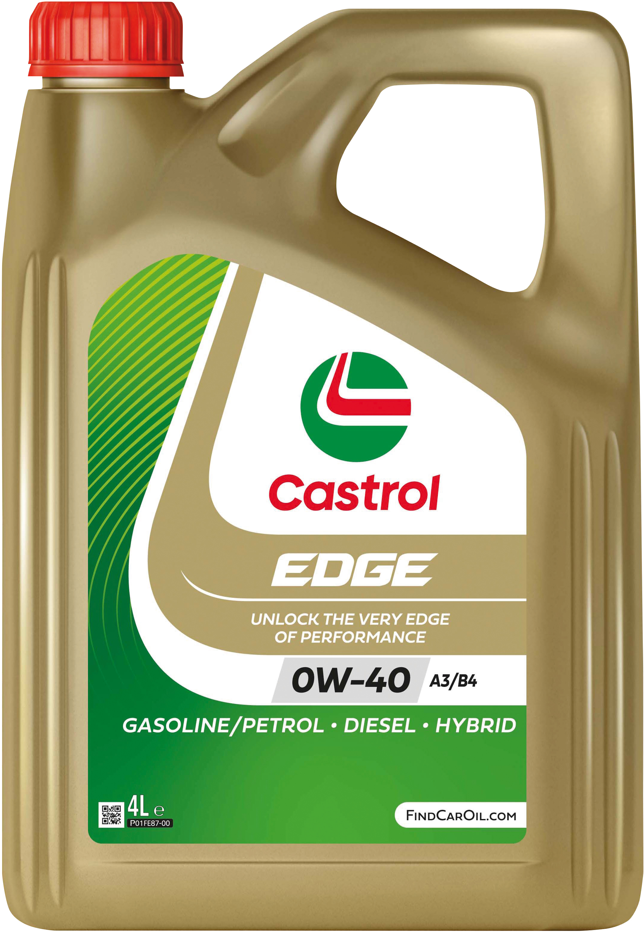 Castrol Edge A3/B4 Titanium 0W-40 Motorolja Dunk 4 l