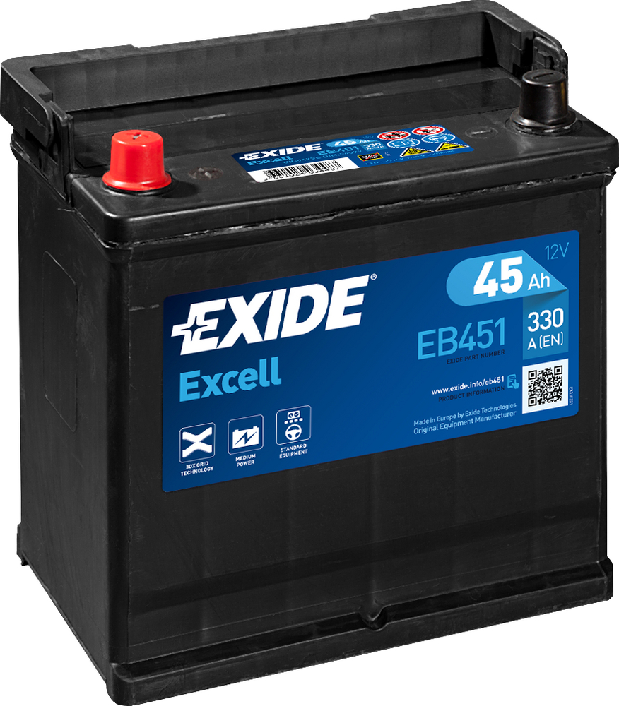 Exide Excell EB451 45 Ah