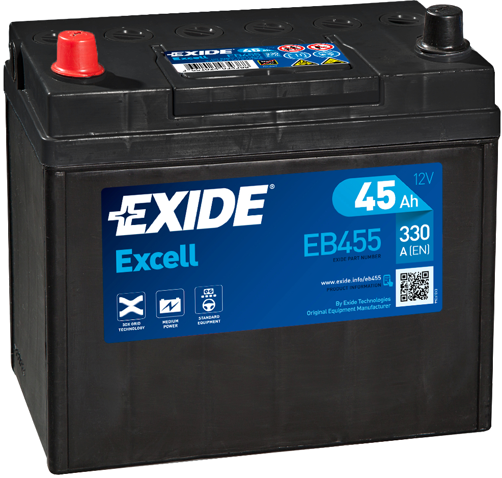 Exide Excell EB455 45 Ah