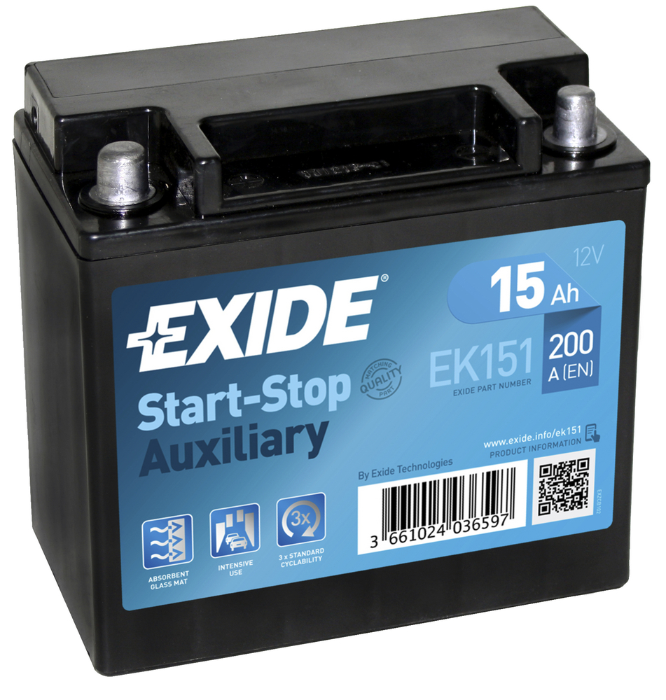 Exide Start-Stop Auxiliary EK151 15 Ah