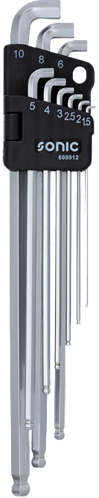 L-nyckelsats Insex 1,5-10mm Med Kulände Kort 26mm 9-Delar