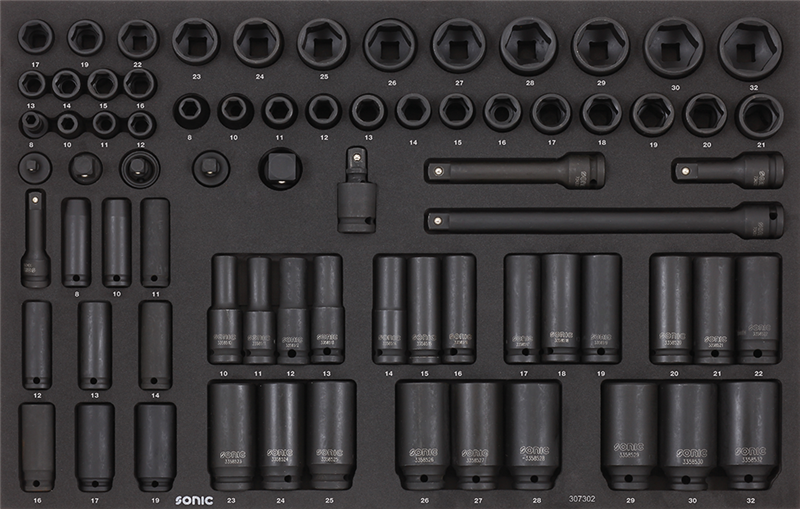 Hylssats 3/8-1/2" Kraft SFS Set 72-Delar
