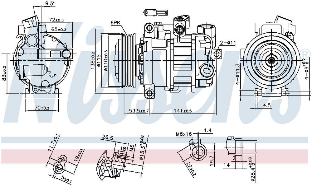 Alternativ bild 0 för Kompressor Nissens