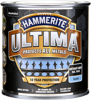 Hammerite Hammarlack - Ultima Antracit 250 ml - Rostskyddsfärg / Metal