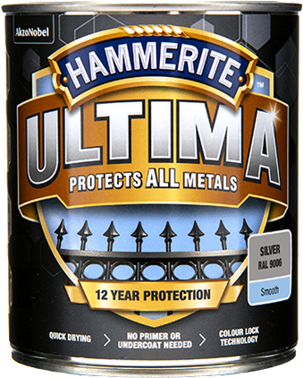 Hammerite Hammarlack - Ultima Silver 750 ml - Rostskyddsfärg / Metallf