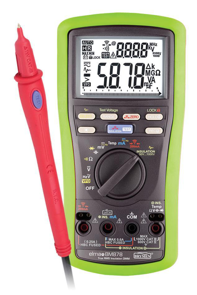 Elma BM 878 - Isolationstestare och TRMS Kat IV multimeter