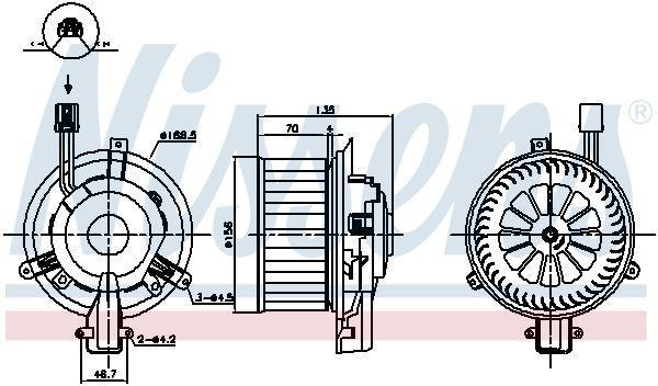 Alternativ bild 0 för Kupéfläktsmotor Nissens