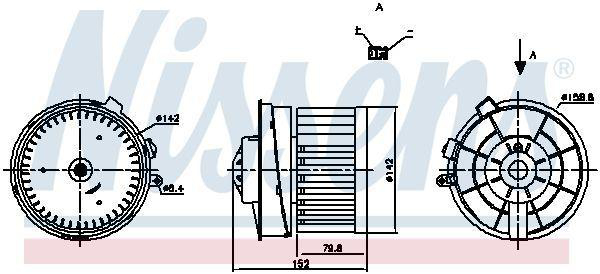 Alternativ bild 0 för Kupéfläktsmotor Nissens