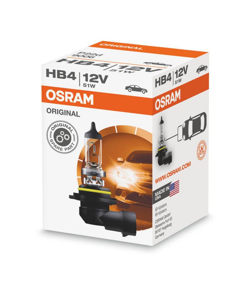 Bästa pris Osram Original - Glödlampa HB4 51W 12..., prisjämförelse för Osram Original - Glödlampa HB4 51W 12....  Produkten relaterar till kategorierna Fordon & Tillbehör, Motorfordon, Fordonsdelar, Lampor till motorfordon