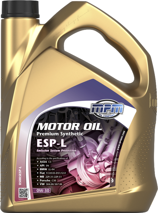 MPM Premium Synthetic ESP-L 0W-30 Motorolja Dunk 5 l
