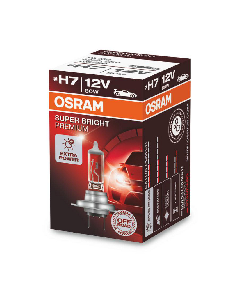 Osram Super Bright Premium - Glödlampa H7 80W 12 V 1-pack