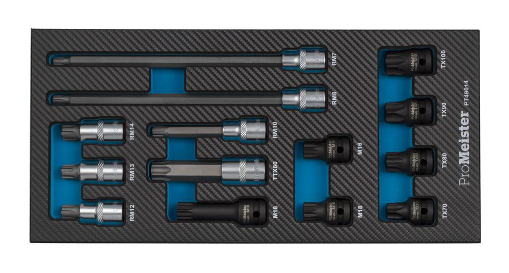 Hylsbits 1/2" 14-Delar Carbon