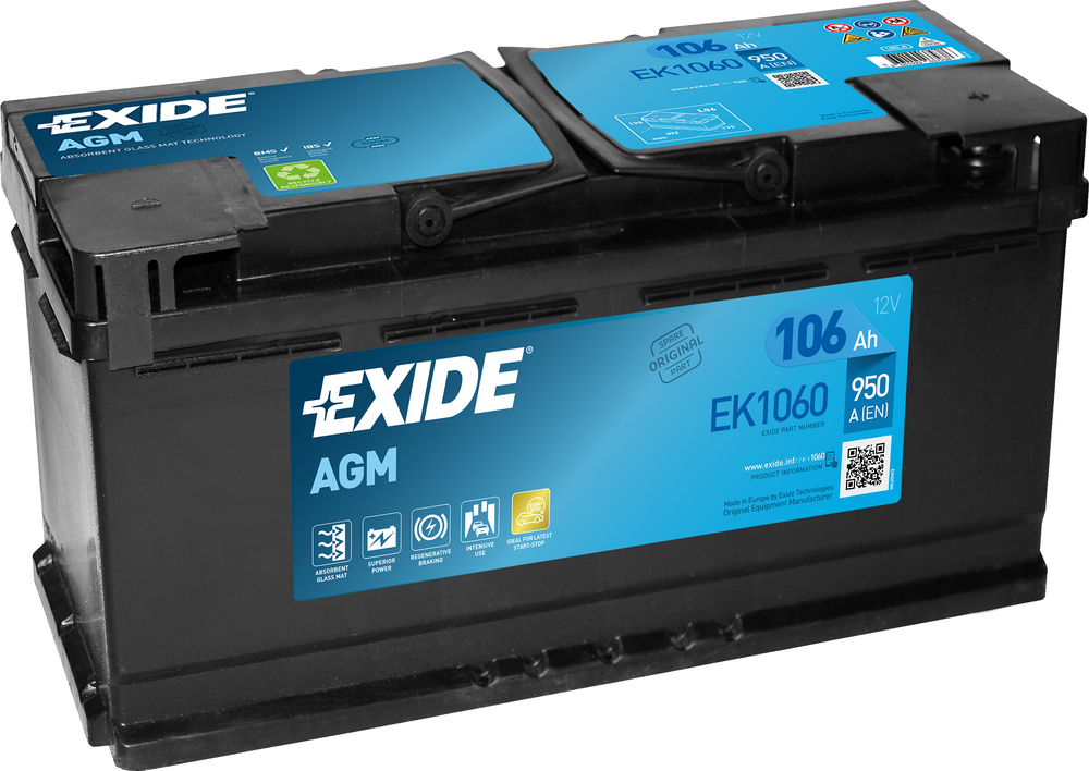 Exide AGM EK1060 105 Ah