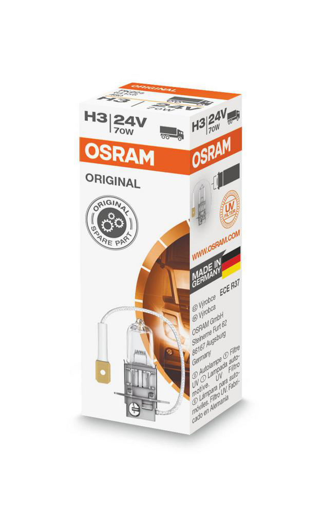 Bästa pris Osram Original - Glödlampa H3 70W 24 ..., prisjämförelse för Osram Original - Glödlampa H3 70W 24 ....  Produkten relaterar till kategorierna Fordon & Tillbehör, Motorfordon, Fordonsdelar, Lampor till motorfordon