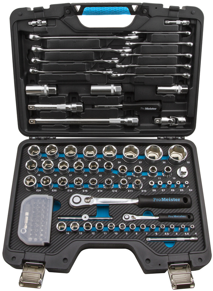 Hylsnyckelsats 1/4" & 1/2" 99-Delar ProMeister