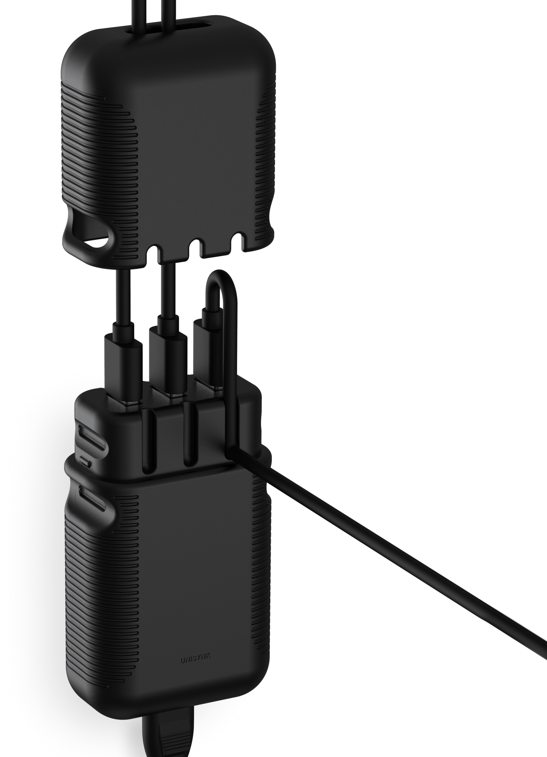 Unisynk USB-strömadapter 3 portar 36 W - Svart