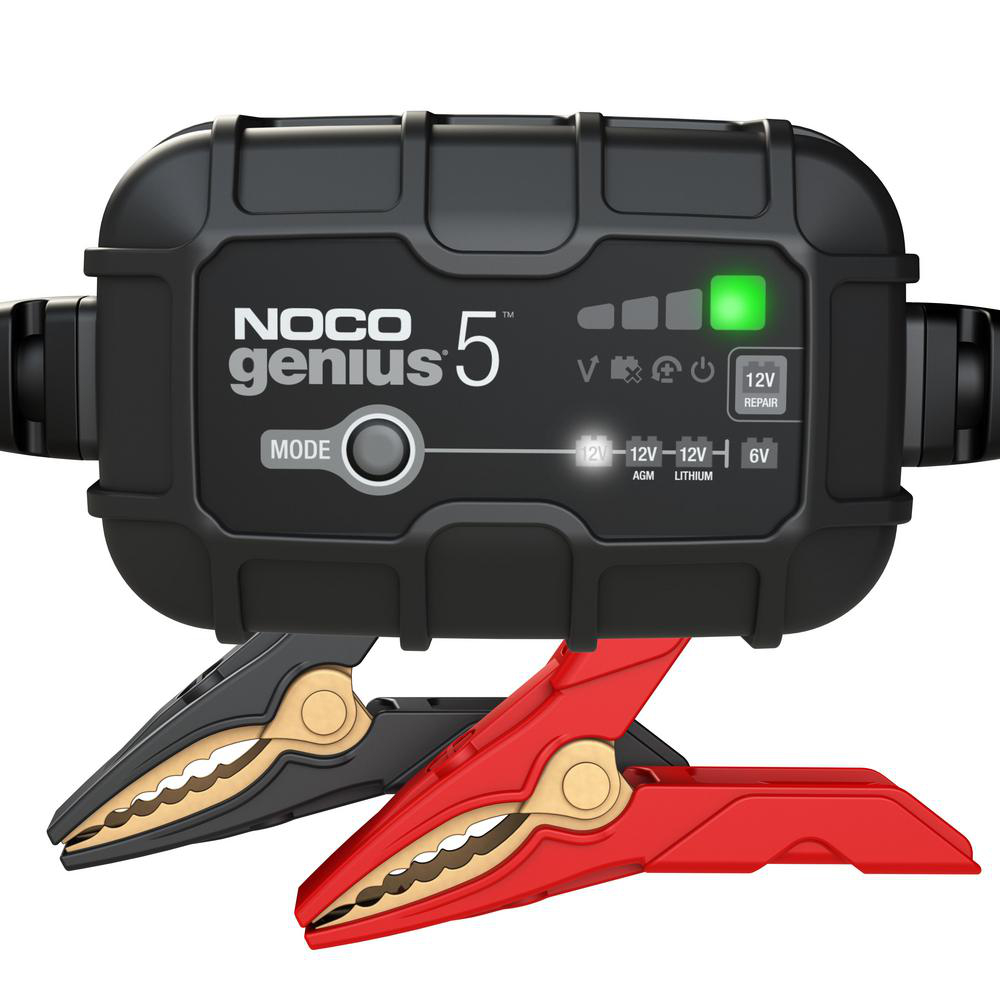 Produktfoto för NOCO GENIUS5 5A batteriladdare för 6V/12V-batterier med underhålls- och avsvavlingsfunktion
