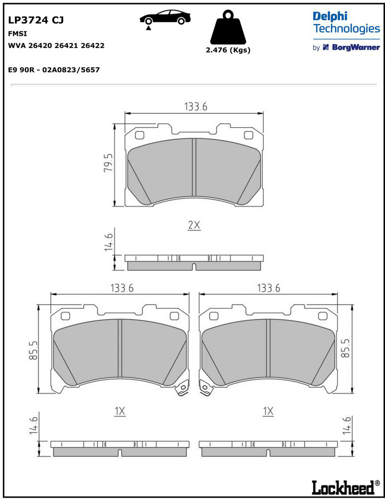 Alternativ bild 0 för Bromsbelägg