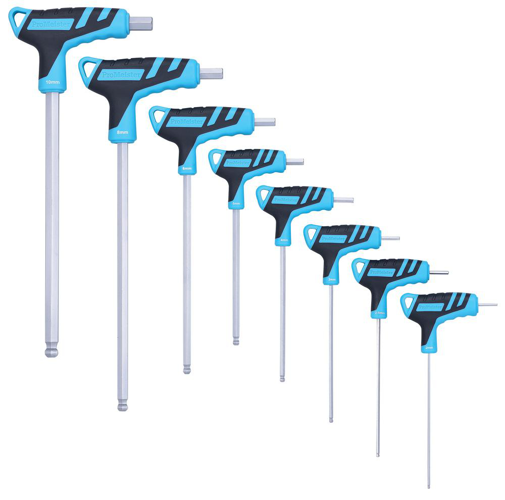 T-Handtagsats Insex Med Kulände 2,5-10mm 8-Delar