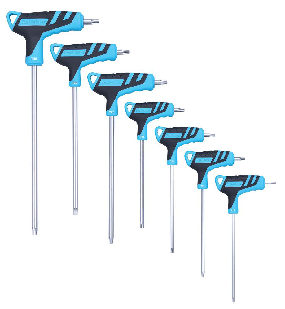T-Handtagsats Torx T10-T40 7-Delar