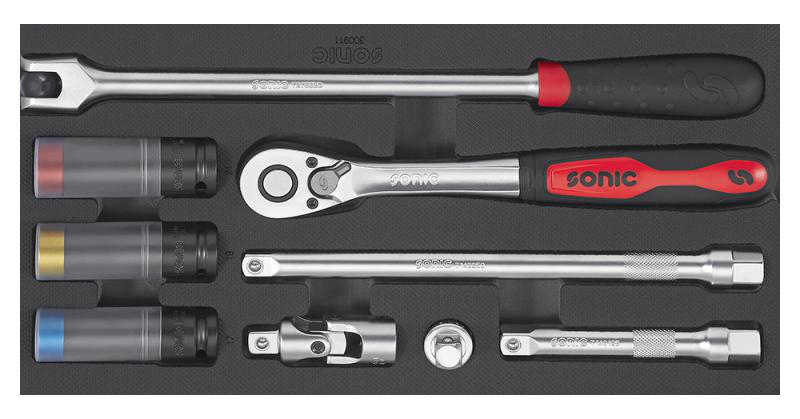 Hylsnyckelsats 1/2" SFS Next 9-Delar Sonic