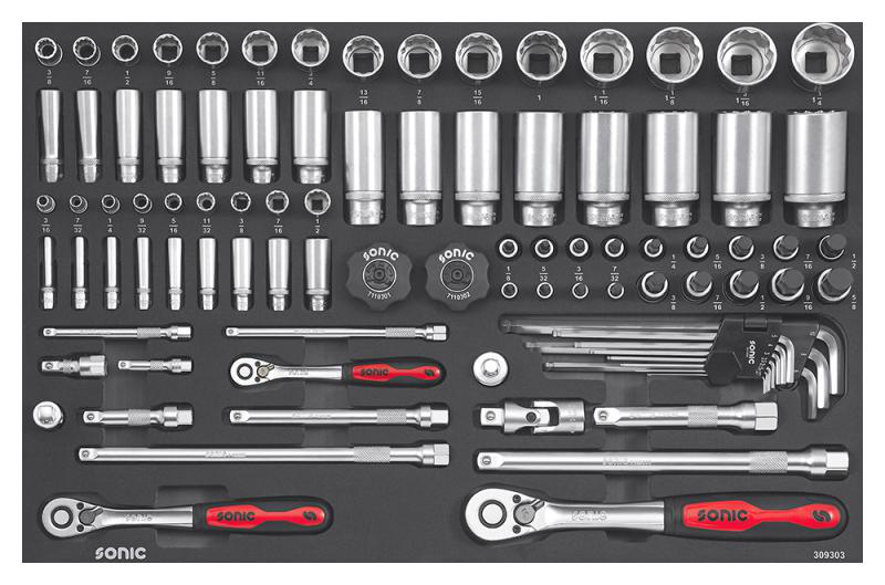 Hylssats 1/4" 3/8" & 1/2" (SAE) SFS Next 93-Delar