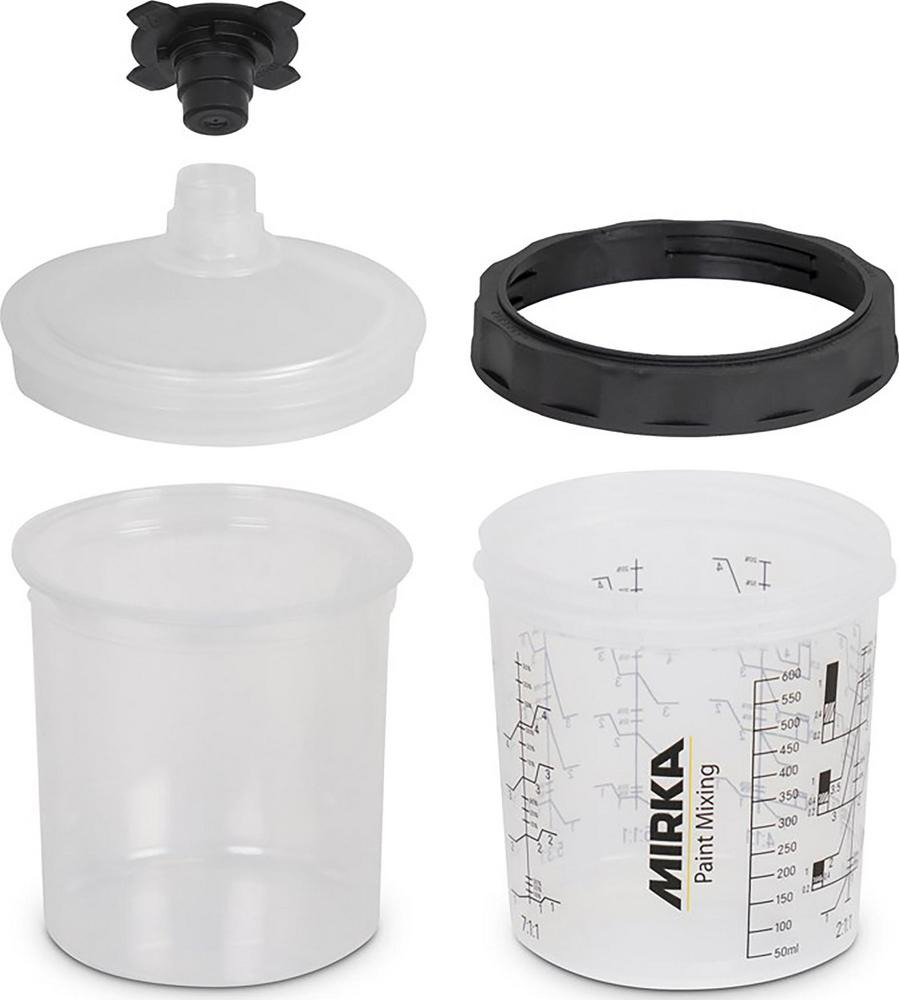 Färgkoppssystem 650ml, Filterlock 125µm, 50/Pack Mirka