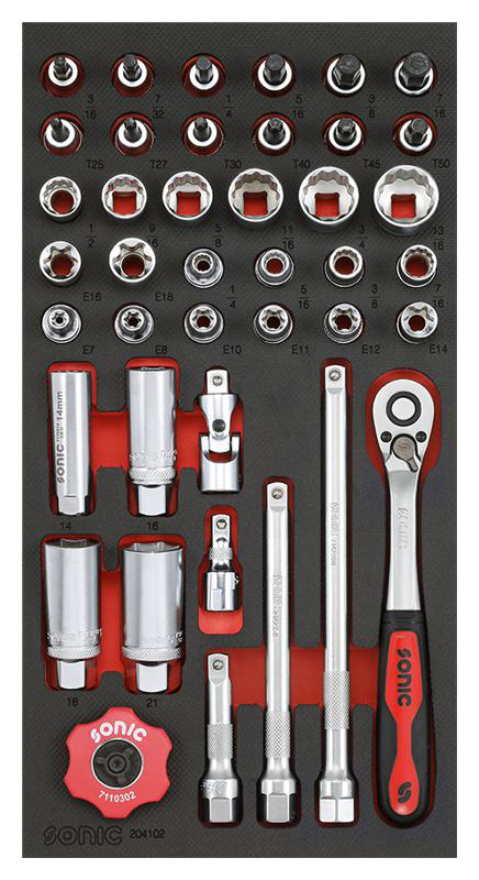 Hylssats 3/8" (SAE) SFS 1/3 41-Delar