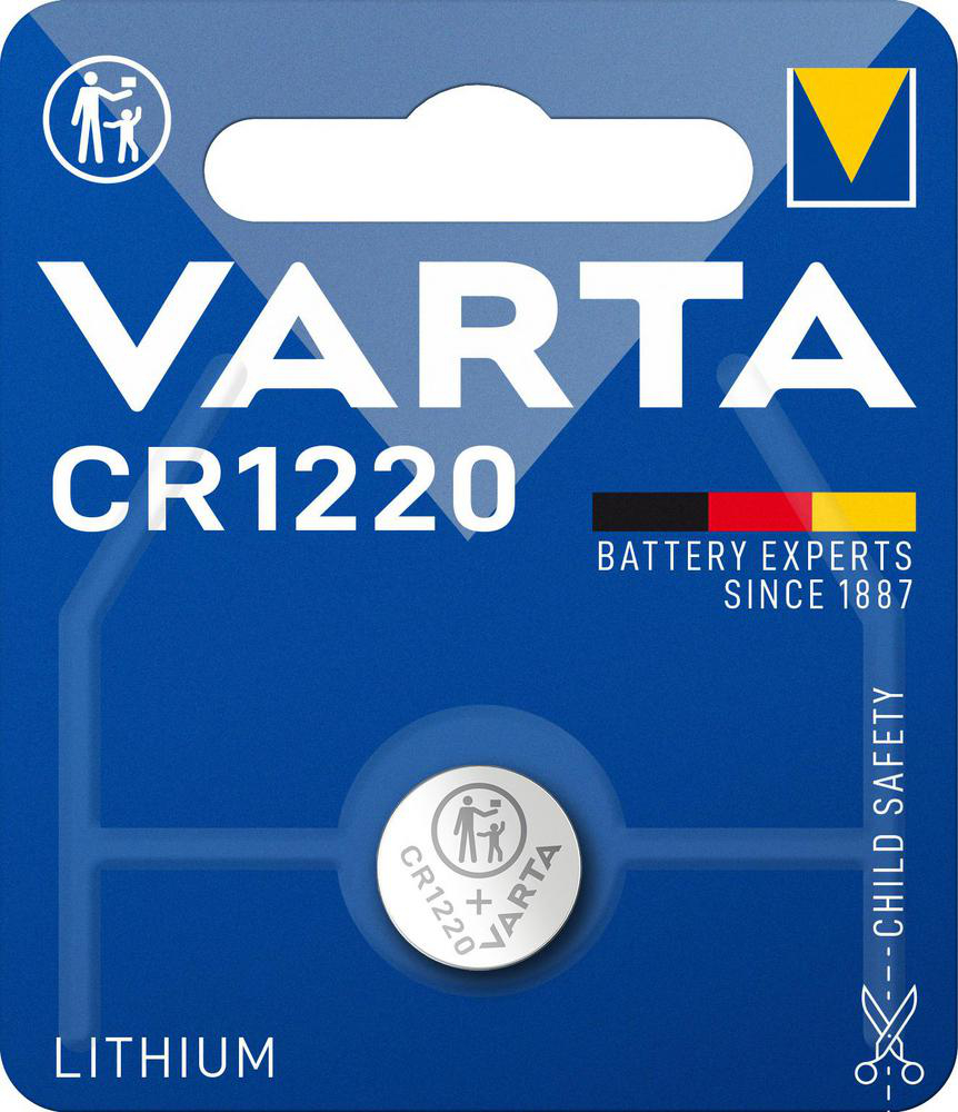 Knappcellsbatteri Litium CR1220