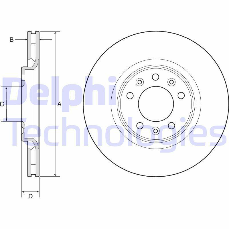 Alternativ bild 0 för Bromsskiva Delphi