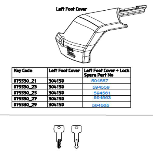 Reservdel cover vänster Xplore_key 21 Mont Blanc