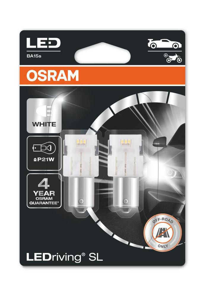 Alternativ bild 0 för Lampa, LEDriving P21W LED Vit, 2-pack Osram
