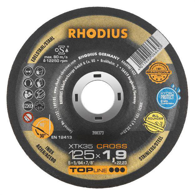 Alternativ bild 0 för Kap- och slipskiva XTK35 Cross 125x1,9x22,23mm Rhodius