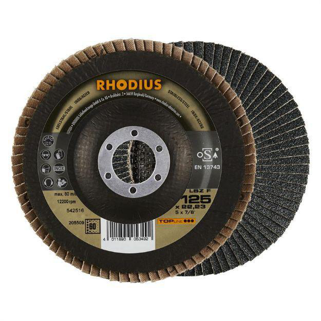 Lamellslipskiva LSZ F 125x22,23mm (P60) Rhodius