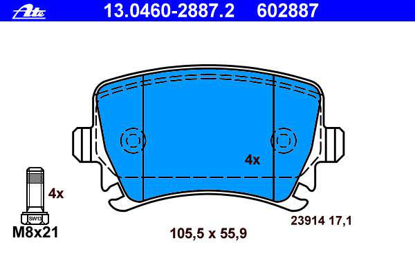 Alternativ bild 0 för Bromsbelägg ATE