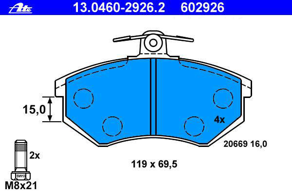 Alternativ bild 0 för Bromsbelägg