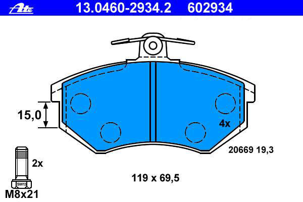 Alternativ bild 0 för Bromsbelägg