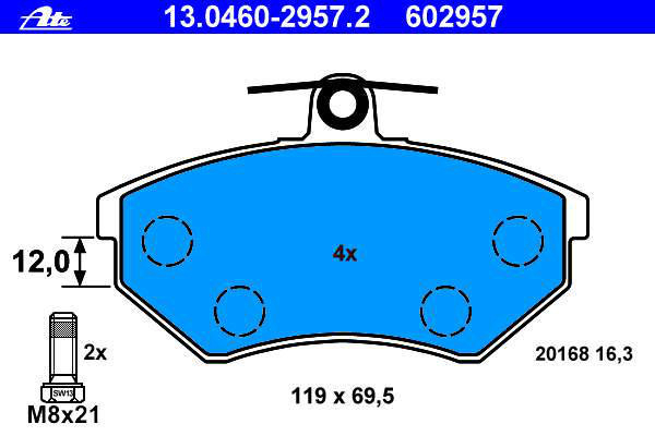 Alternativ bild 0 för Bromsbelägg ATE