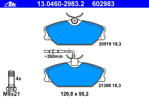 Alternativ bild 0 för Bromsbelägg ATE
