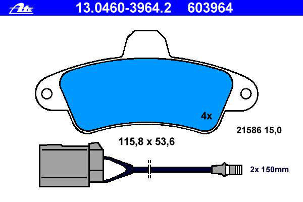 Alternativ bild 0 för Bromsbelägg ATE