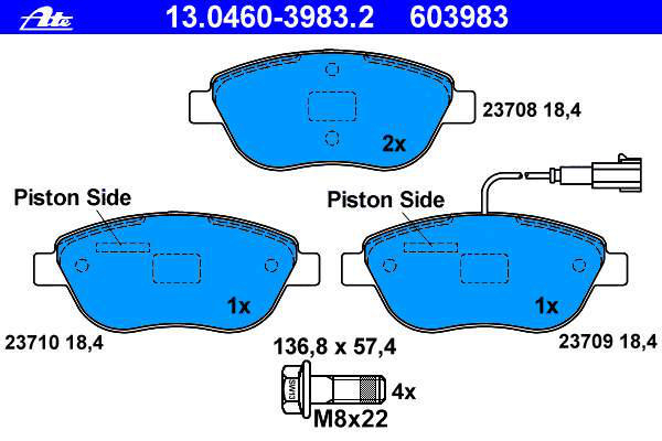 Alternativ bild 0 för Bromsbelägg ATE