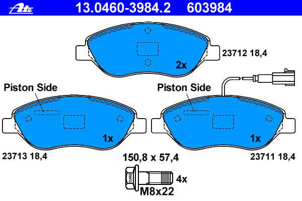 Alternativ bild 0 för Bromsbelägg ATE