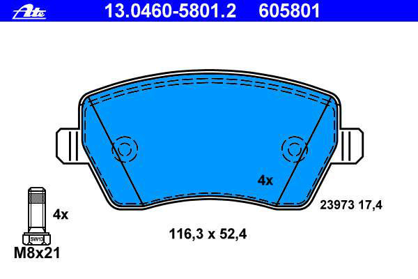 Alternativ bild 0 för Bromsbelägg ATE