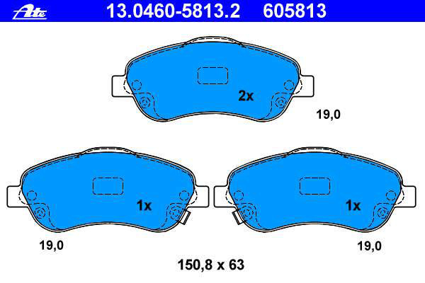 Alternativ bild 0 för Bromsbelägg ATE
