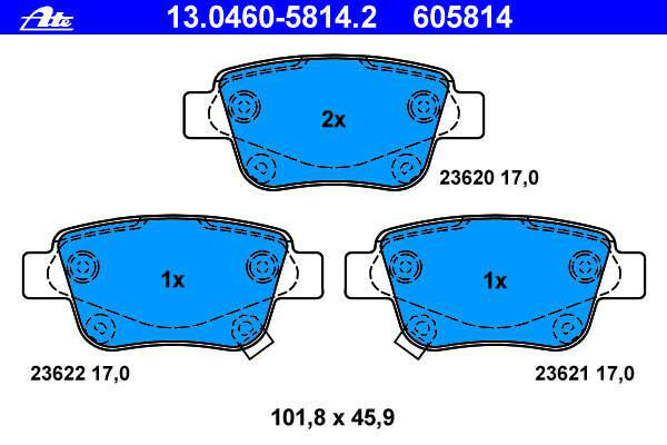 Alternativ bild 0 för Bromsbelägg ATE