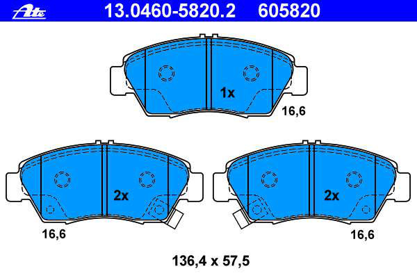 Alternativ bild 0 för Bromsbelägg ATE