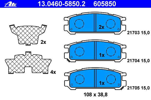 Alternativ bild 0 för Bromsbelägg