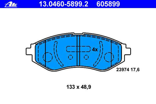 Alternativ bild 0 för Bromsbelägg ATE