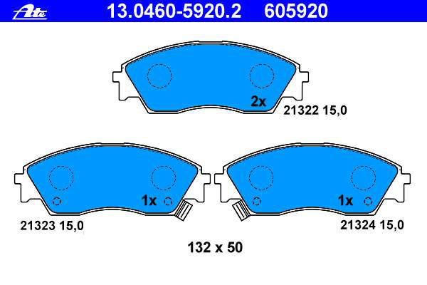 Alternativ bild 0 för Bromsbelägg ATE