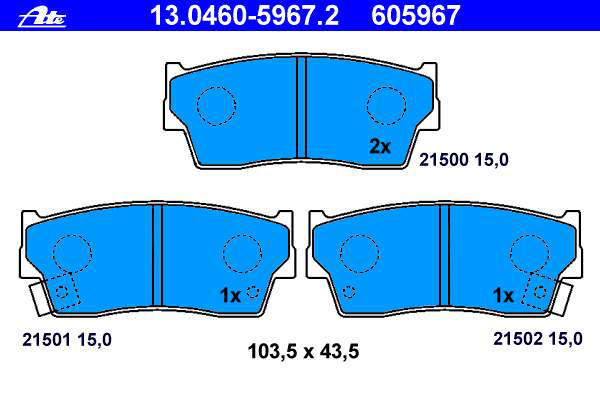 Alternativ bild 0 för Bromsbelägg